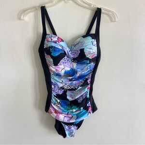 3/$25 Floral One Piece Slimming Bathing Suit Romenza Targo S